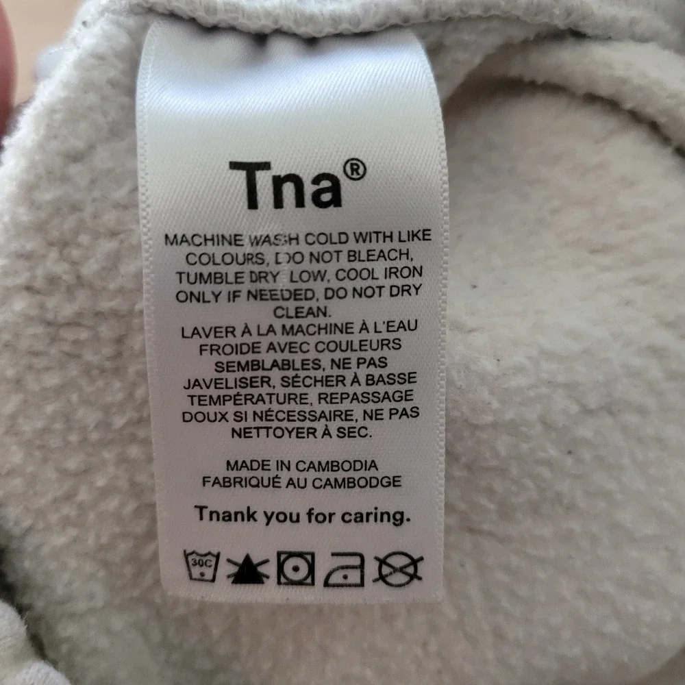 Tna Women XS Cozy Fleece Perfect Sweat Shorts Heather Grey Elastic Waist Relaxed